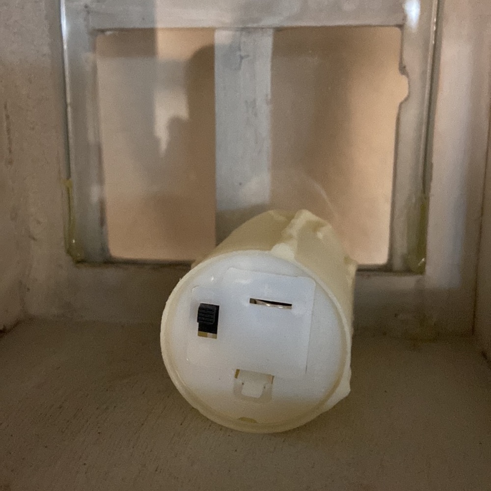 Vintage Wood & Metal & Glass Farmhouse Beach Style Lantern w LED Candle - Picture 10 of 12